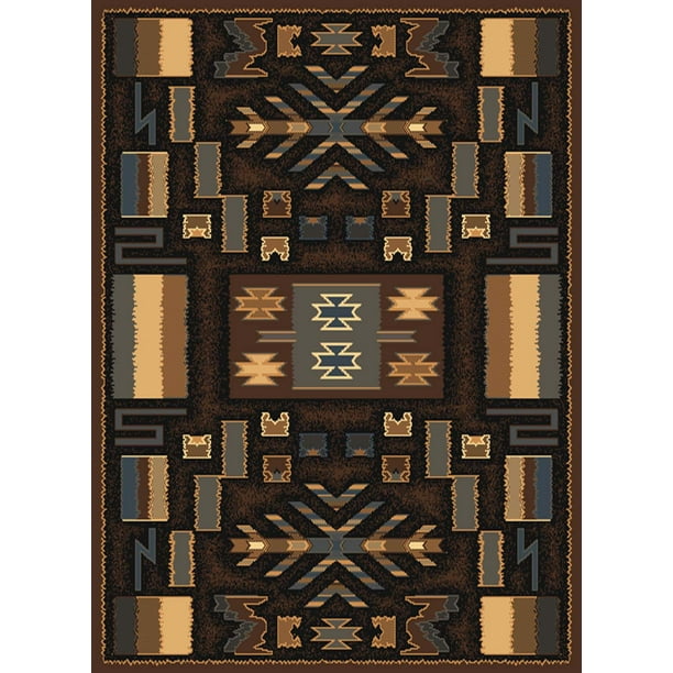 Ivory Native American Carpet Patchwork Lines Bordered Diamonds Olefin Area Rug Ivory Native American Carpet Patchwork Lines Bordered Diamonds Olefin Area Rug